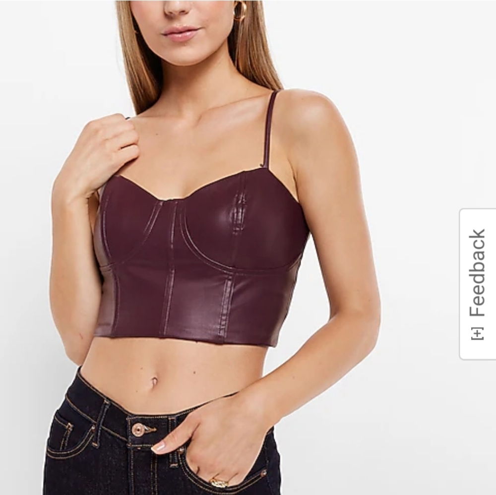 Faux Leather Corset Top